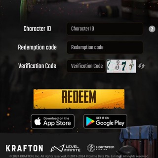 PUBG MOBILE REDEEM CODE