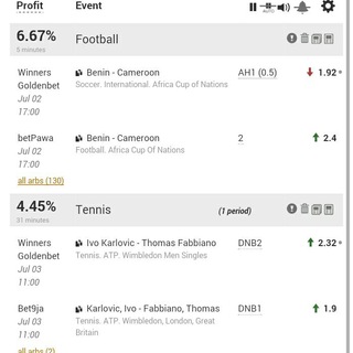 SPORTS ARBITRAGE BETTING
