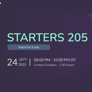Codechef Starters 205 Solutions