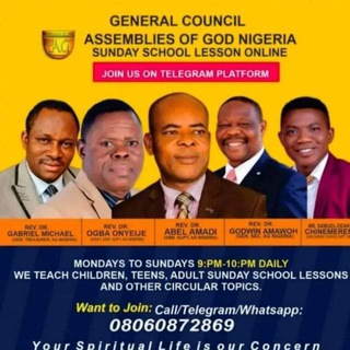 ASSEMBLIES OF GOD NIGERIA SUNDAY SCHOOL LESSON ON TELEGRAM.